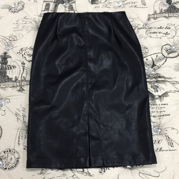 BLANKNYC Denim Faux Leather Pencil Skirt - Picture 4 of 7